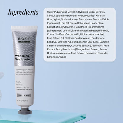 Boka Fluoride-Free Toothpaste with Nano Hydroxyapatite (n-Ha) - Sensitive Teeth, Ela Mint