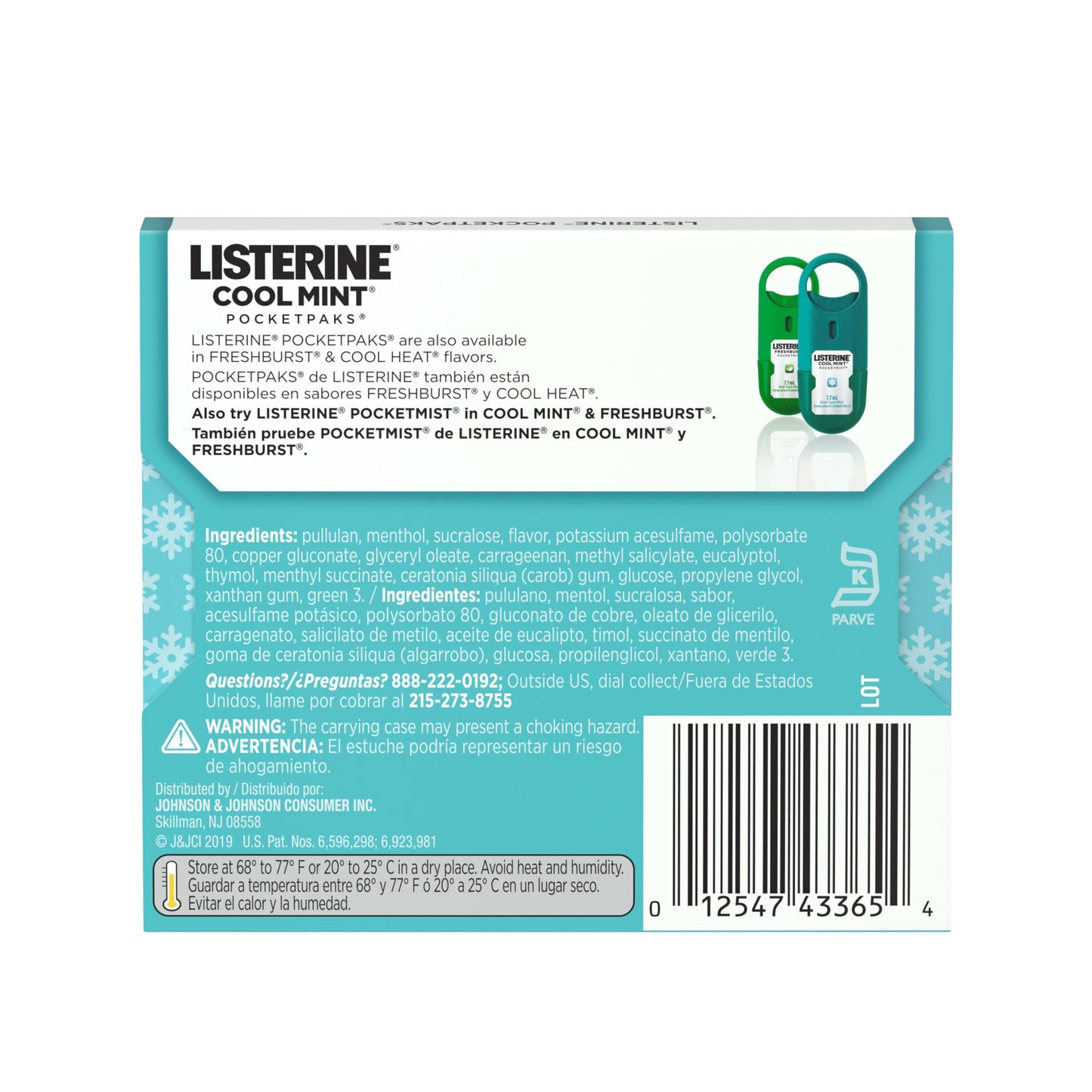 Listerine PocketPaks Cool Mint Breath Strips - Kills 99% of Bad Breath Germs