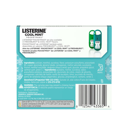Listerine PocketPaks Cool Mint Breath Strips - Kills 99% of Bad Breath Germs
