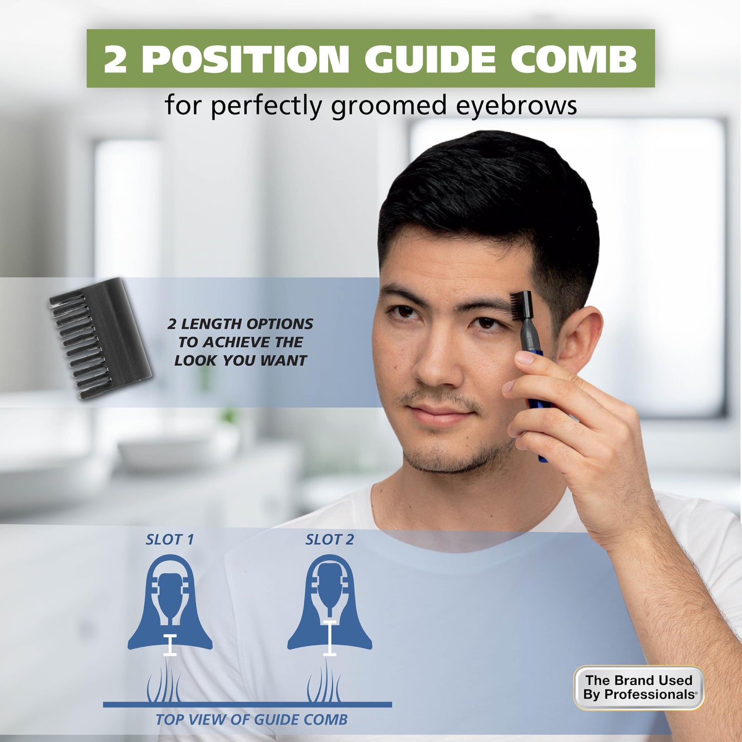 Wahl Micro Groomsman Personal Trimmer - Nose, Ear, Eyebrow & Facial Hair Detailer, Hygienic Heads
