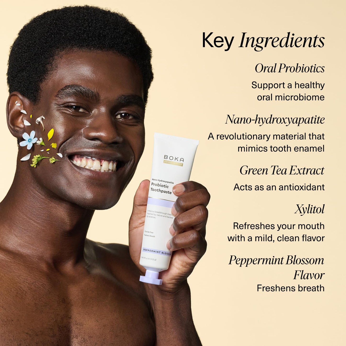 Boka Fluoride-Free Toothpaste with Nano Hydroxyapatite (n-Ha) - Sensitive Teeth, Ela Mint