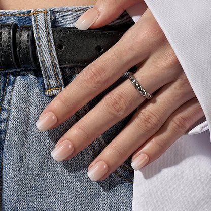 BTArtbox Soft Gel Press On Nails: Short Square Ombre | Vanilla Cream