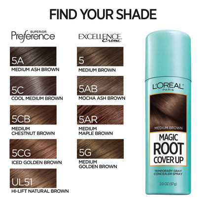 L'Oreal Magic Root Cover Up: Temporary Gray Concealer, Dark Brown